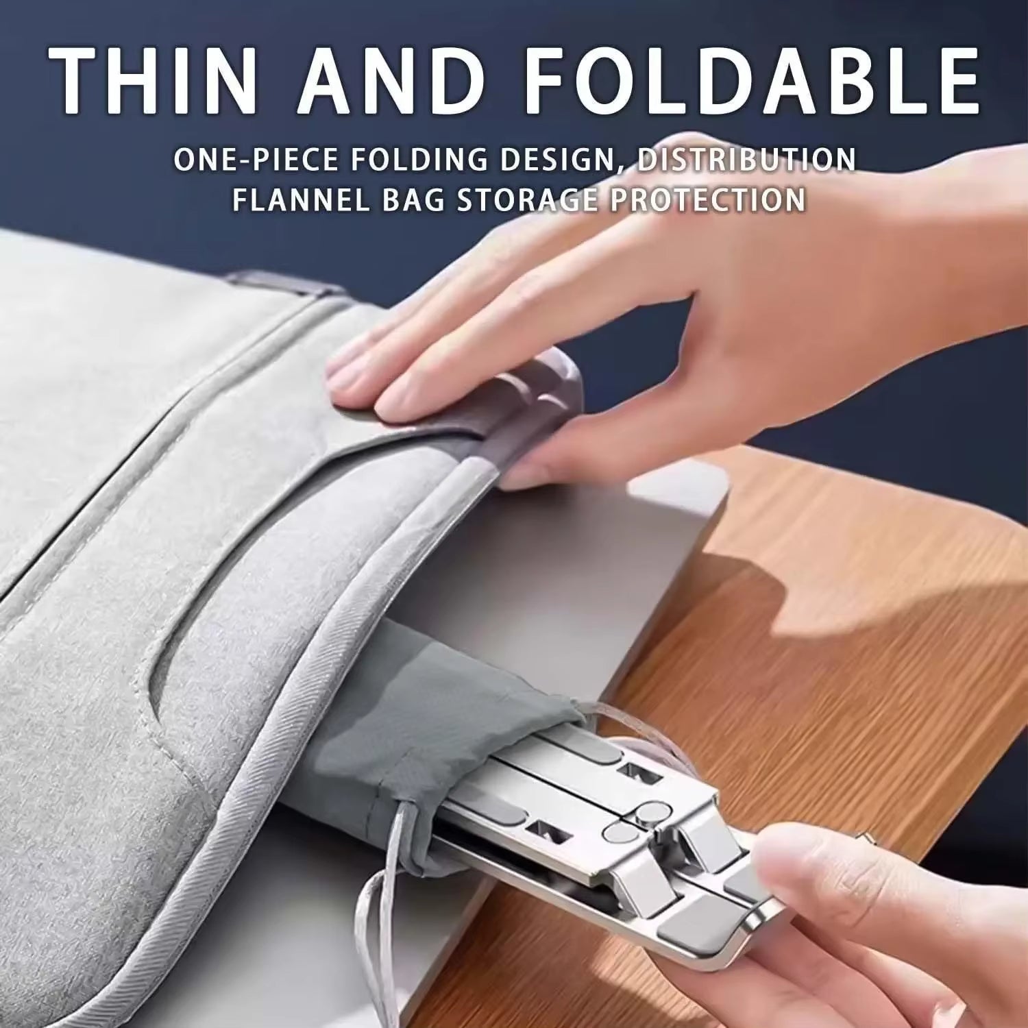 Adjustable Aluminum Laptop Stand – Ergonomic 6-Level Height Riser