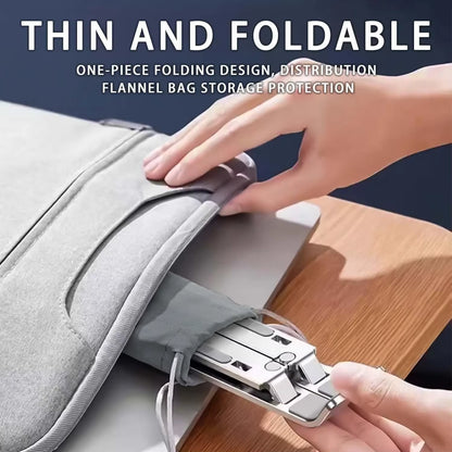 Adjustable Aluminum Laptop Stand – Ergonomic 6-Level Height Riser