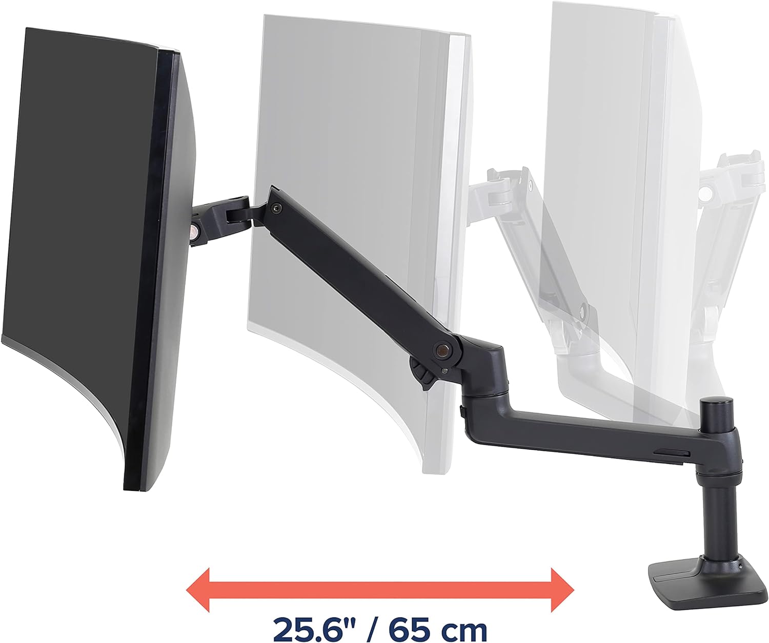 Premium Adjustable Single Monitor Arm-Ergonomic Desk Mount (Fits 17-34")