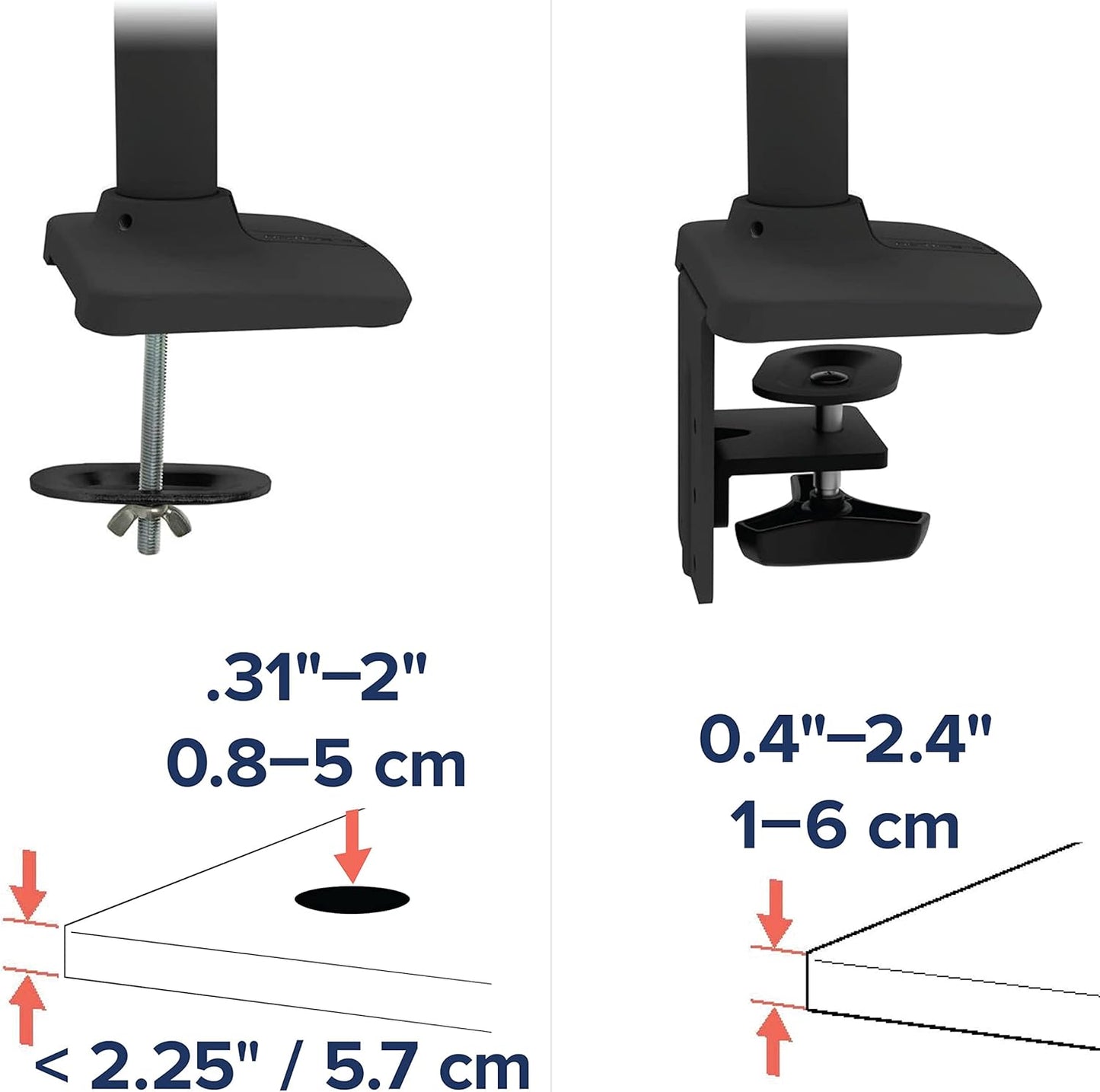 Premium Adjustable Single Monitor Arm-Ergonomic Desk Mount (Fits 17-34")