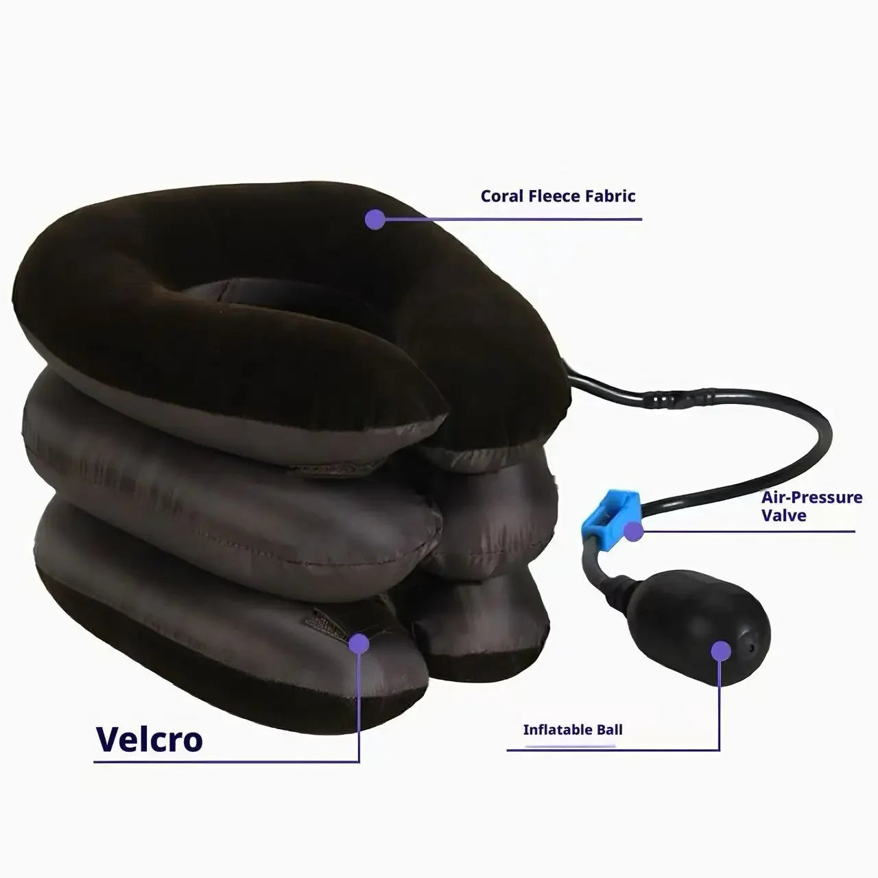 Portable Inflatable Cervical Traction Brace-Neck Pain & Posture Correction