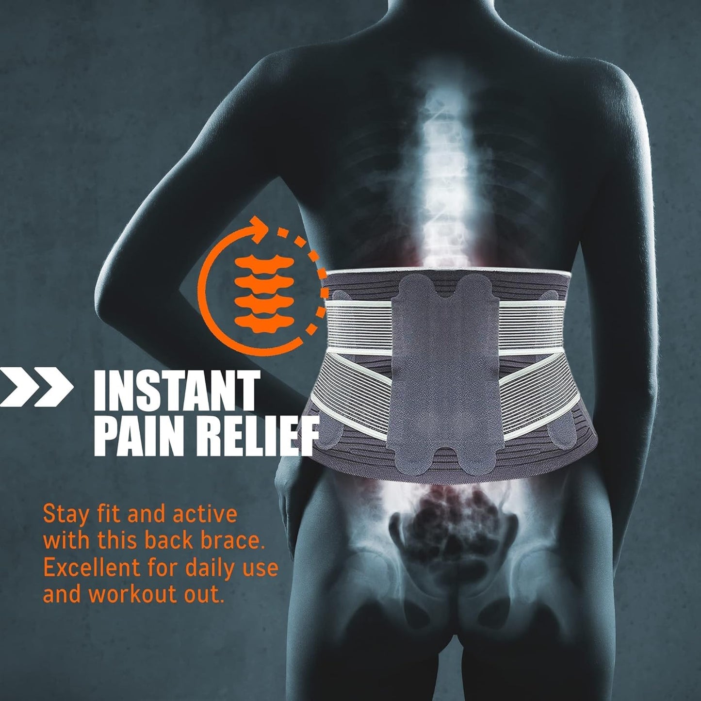 Ergonomic Slim-Fit Lumbar Support Belt-Breathable Back Pain Relief