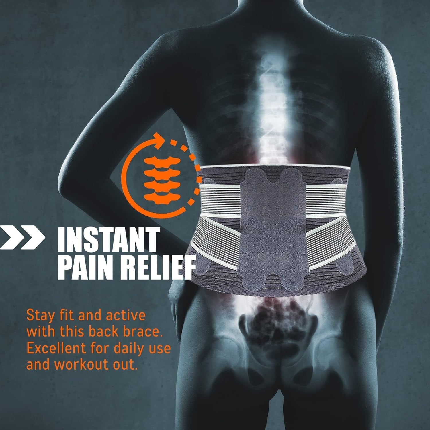 Ergonomic Slim-Fit Lumbar Support Belt-Breathable Back Pain Relief