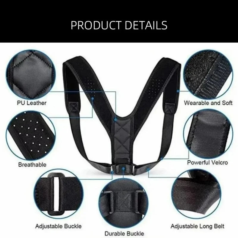 Posture Correction Belt – Breathable & Adjustable Spine Support