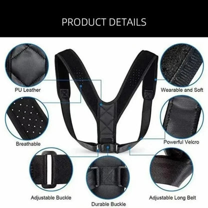 Posture Correction Belt – Breathable & Adjustable Spine Support