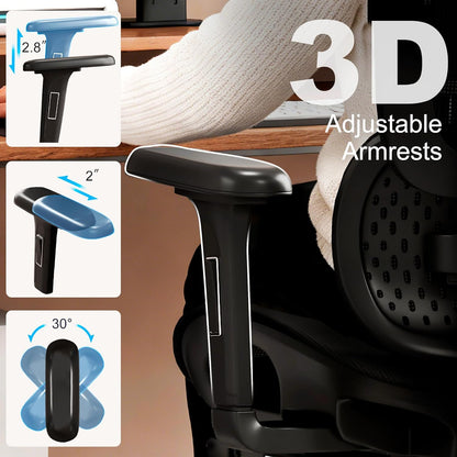 Ergonomic Office Chair – Dynamic Lumbar Support & Footrest