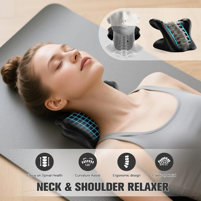 Cervical Neck Traction & Posture Correction Pillow- Spinal Descompression Relaxer 