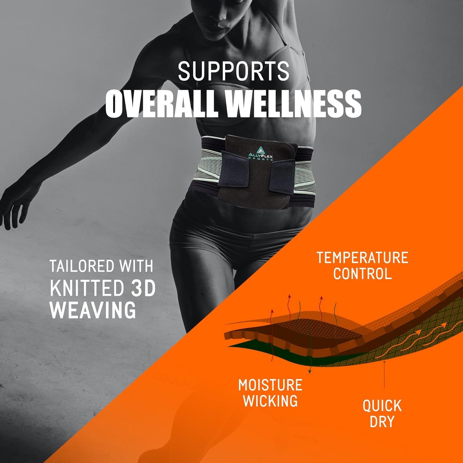 Ergonomic Slim-Fit Lumbar Support Belt-Breathable Back Pain Relief